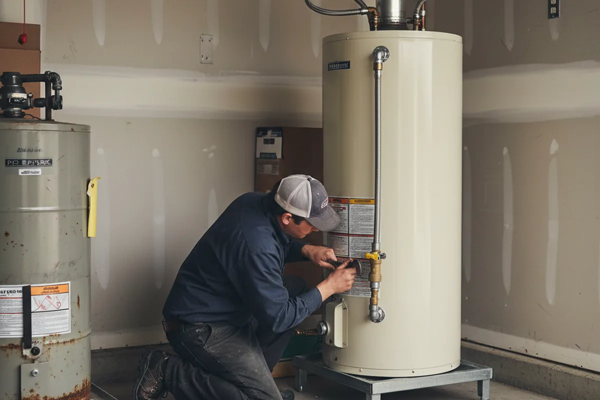 Water heater and shutoff valve replacement in Blue Mounds